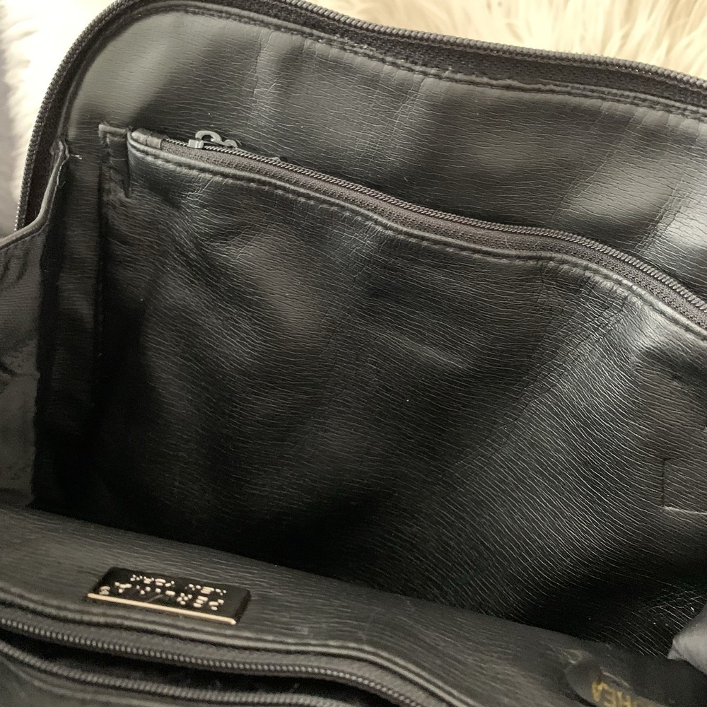 Perlina NY Black Leather Backpack - Picture 9 of 11